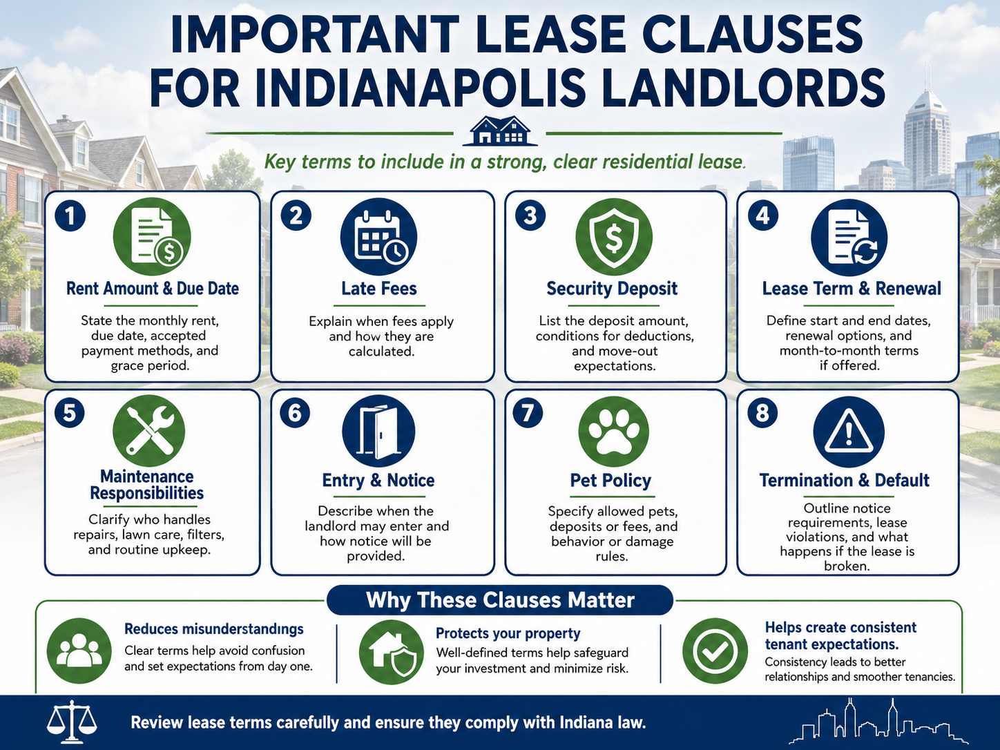 Important lease clauses for landlords